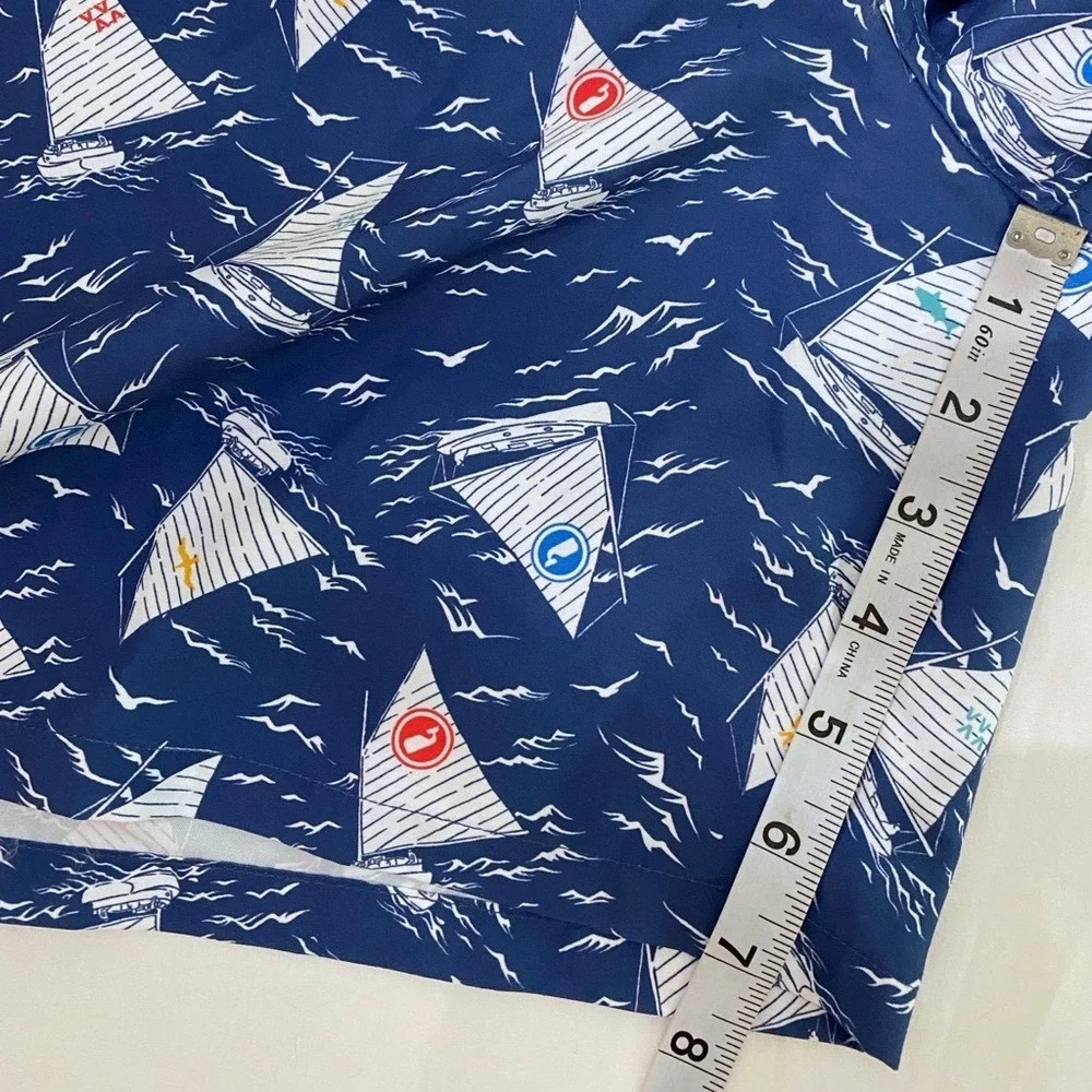 vineyard vines Blue Sailboat Whale Printed Lined 7